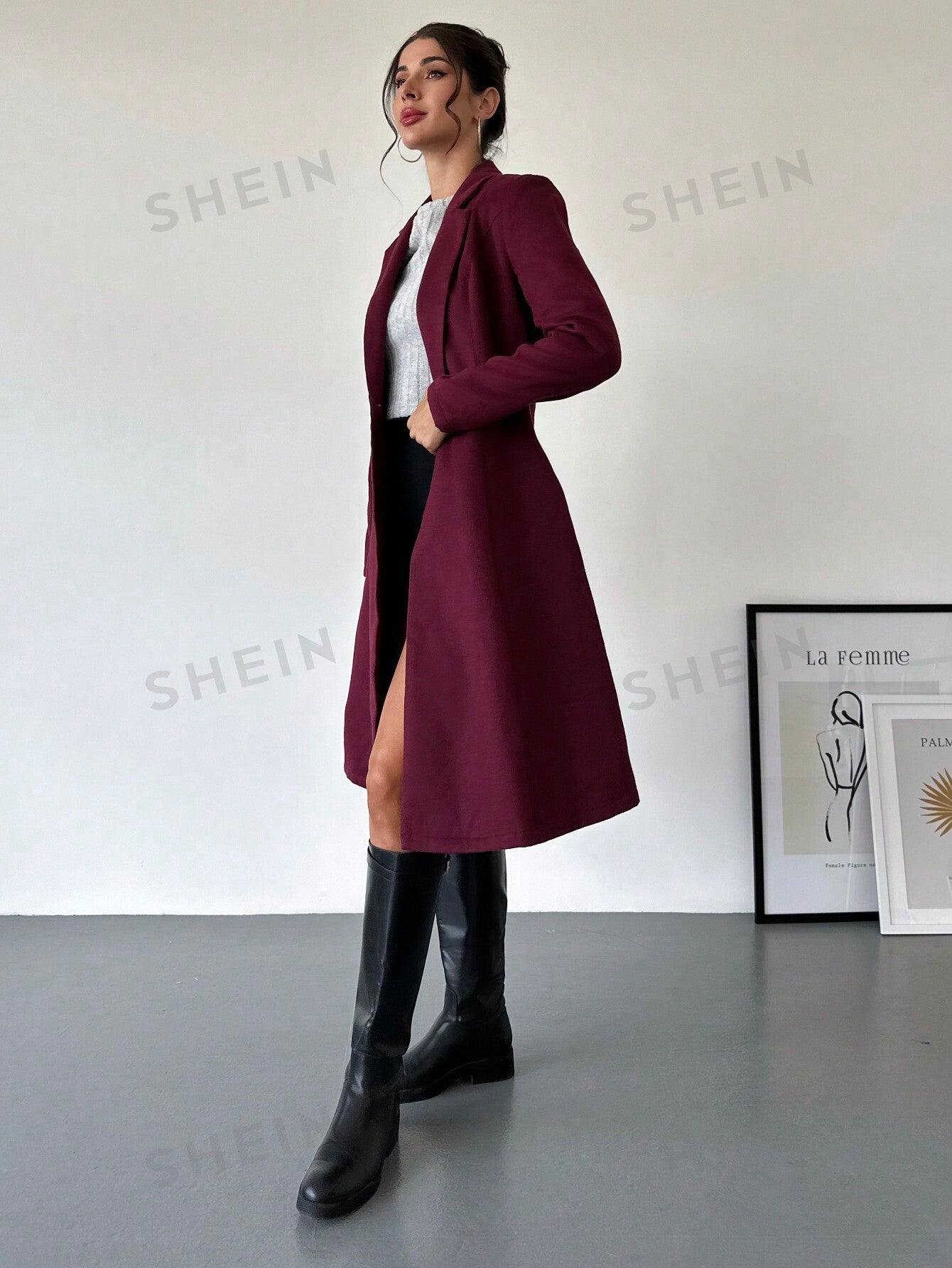 Privé Purple Knit Coat