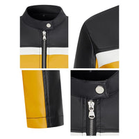 PU Contrast Short Jacket