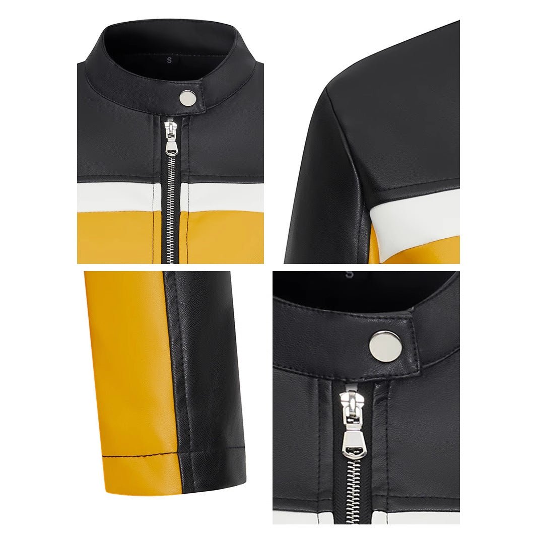 PU Contrast Short Jacket