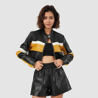 PU Contrast Short Jacket