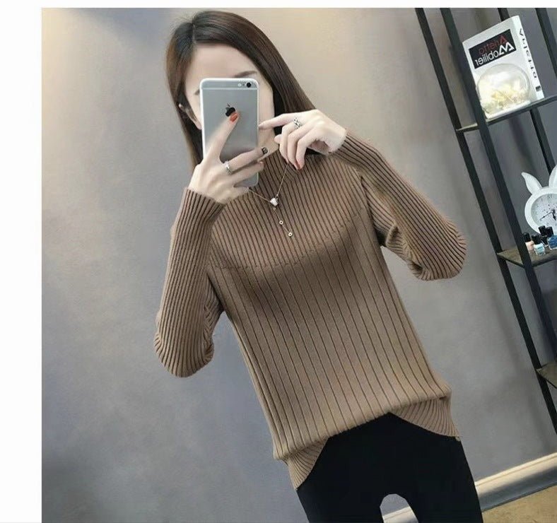 Slim Semi-Turtleneck Pullover