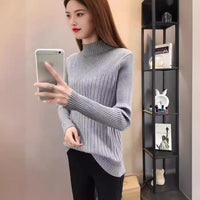 Slim Semi-Turtleneck Pullover