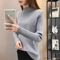 Slim Semi-Turtleneck Pullover