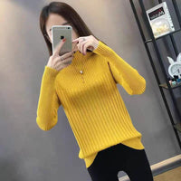 Slim Semi-Turtleneck Pullover