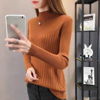 Slim Semi-Turtleneck Pullover