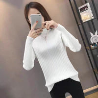 Slim Semi-Turtleneck Pullover