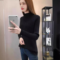 Slim Semi-Turtleneck Pullover