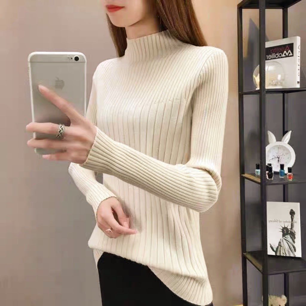 Slim Semi-Turtleneck Pullover