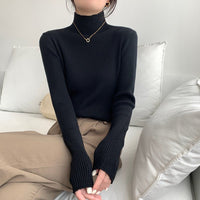 Slim Crimped Semi-Turtleneck Top