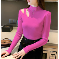 Slim Semi-Turtleneck Core-Spun Pullover (3335)