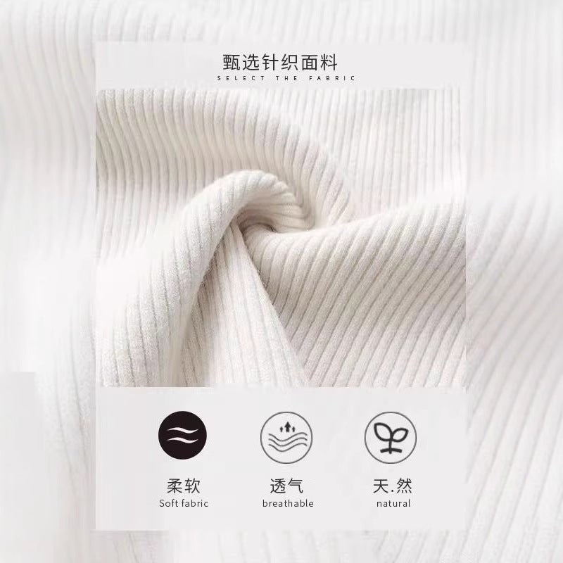 Slim Semi-Turtleneck Core-Spun Pullover (3335)