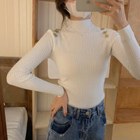 Slim Semi-Turtleneck Commuter Pullover