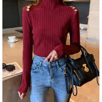 Slim Semi-Turtleneck Commuter Pullover