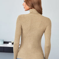 Ribbed Turtleneck Workwear Sweater