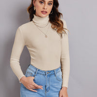 Ribbed Turtleneck Workwear Sweater