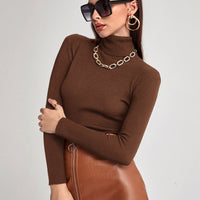 Ribbed Turtleneck Workwear Sweater