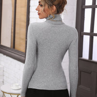Ribbed Turtleneck Workwear Sweater