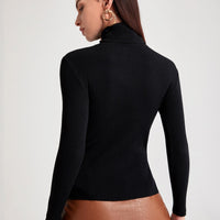 Ribbed Turtleneck Workwear Sweater