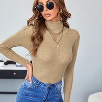 Ribbed Turtleneck Workwear Sweater