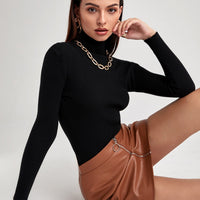 Ribbed Turtleneck Workwear Sweater