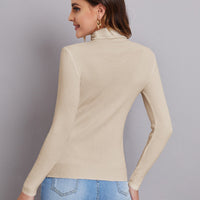 Ribbed Turtleneck Workwear Sweater