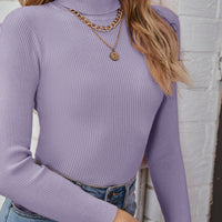 Ribbed Turtleneck Workwear Sweater