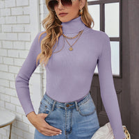 Ribbed Turtleneck Workwear Sweater