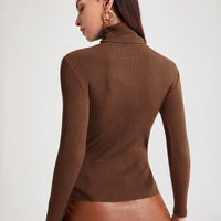 Ribbed Turtleneck Workwear Sweater