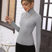 Ribbed Turtleneck Workwear Sweater