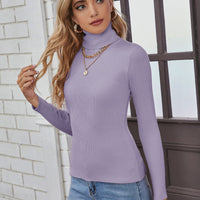 Ribbed Turtleneck Workwear Sweater