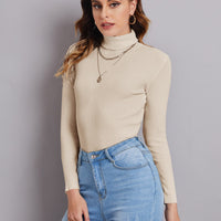 Ribbed Turtleneck Workwear Sweater