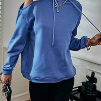 Shoulder Cut Out Hoodie