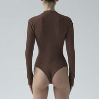 Slim Deep V Button Stripe One-Piece Top