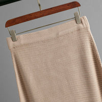 Slim Hollow Vest & Slit Skirt Set