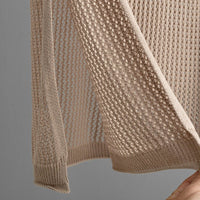 Slim Hollow Vest & Slit Skirt Set