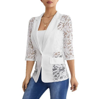 Lace Splicing Small Blazer