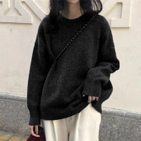 Loose Soft Solid Knit Pullover