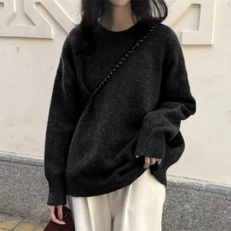 Loose Soft Solid Knit Pullover