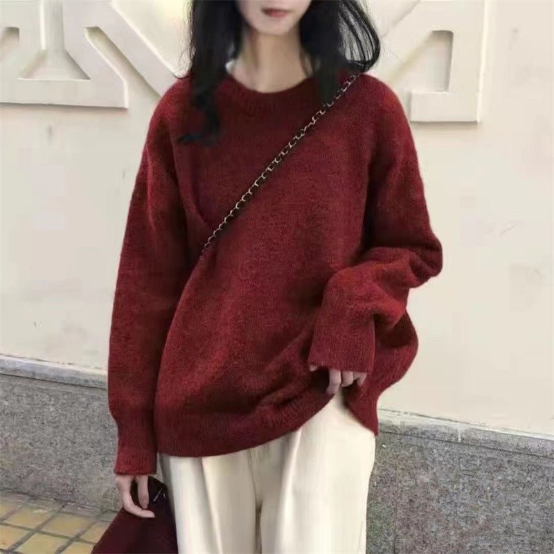 Loose Soft Solid Knit Pullover