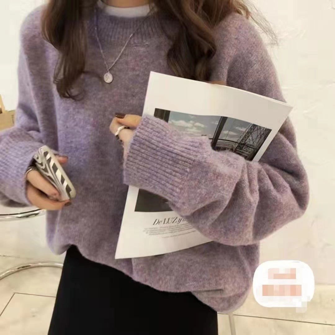 Loose Soft Solid Knit Pullover