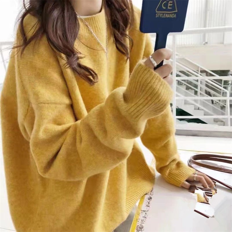 Loose Soft Solid Knit Pullover