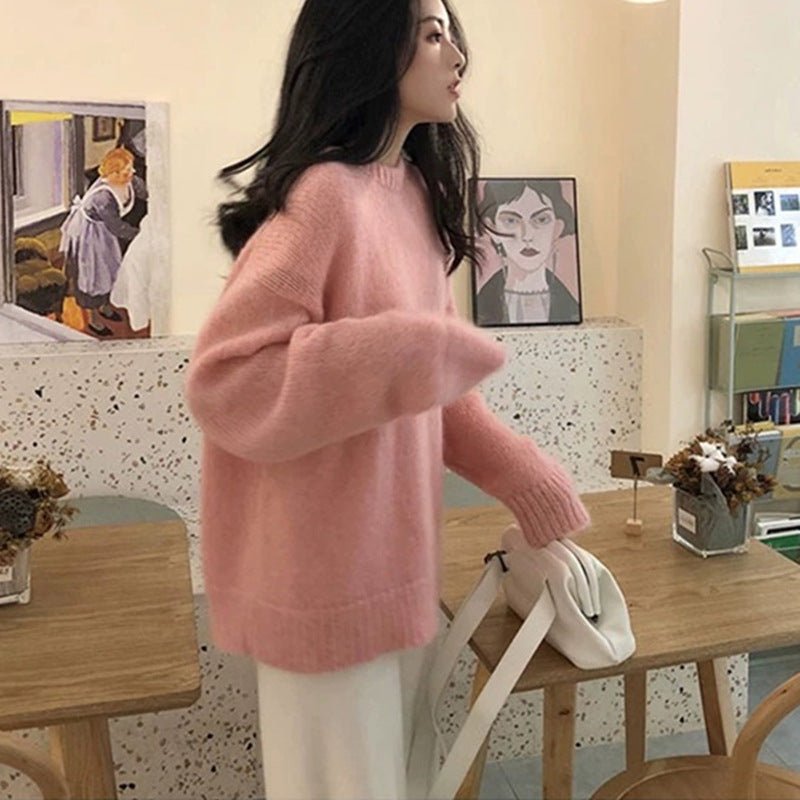 Loose Soft Solid Knit Pullover