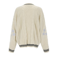 Solid Batwing Single-Breasted Cardigan