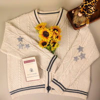 Solid Batwing Single-Breasted Cardigan