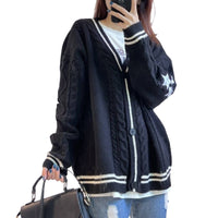 Solid Batwing Single-Breasted Cardigan