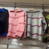 Striped/Checked Casual Pullover