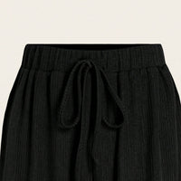 V-Neck Tee & Wide-Leg Pants Set