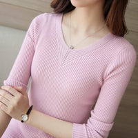 Slim V-Neck Core-Spun Pullover (1012)