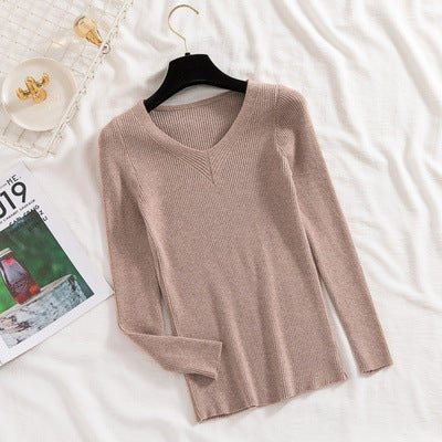 Slim V-Neck Core-Spun Pullover (1012)