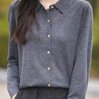 Thick V-Neck Cardigan (Gentle Wind)